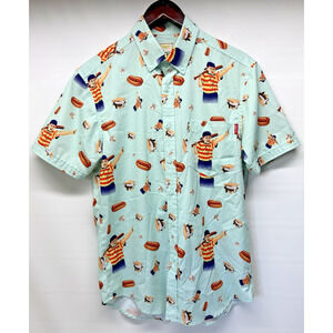 RSVLTS The Roosevelts Sandlot Hambino Baseball Hotdog Mens Small Button Up Shirt